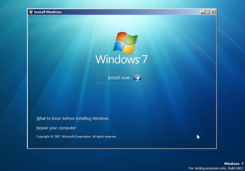 The steps to format Windows 7